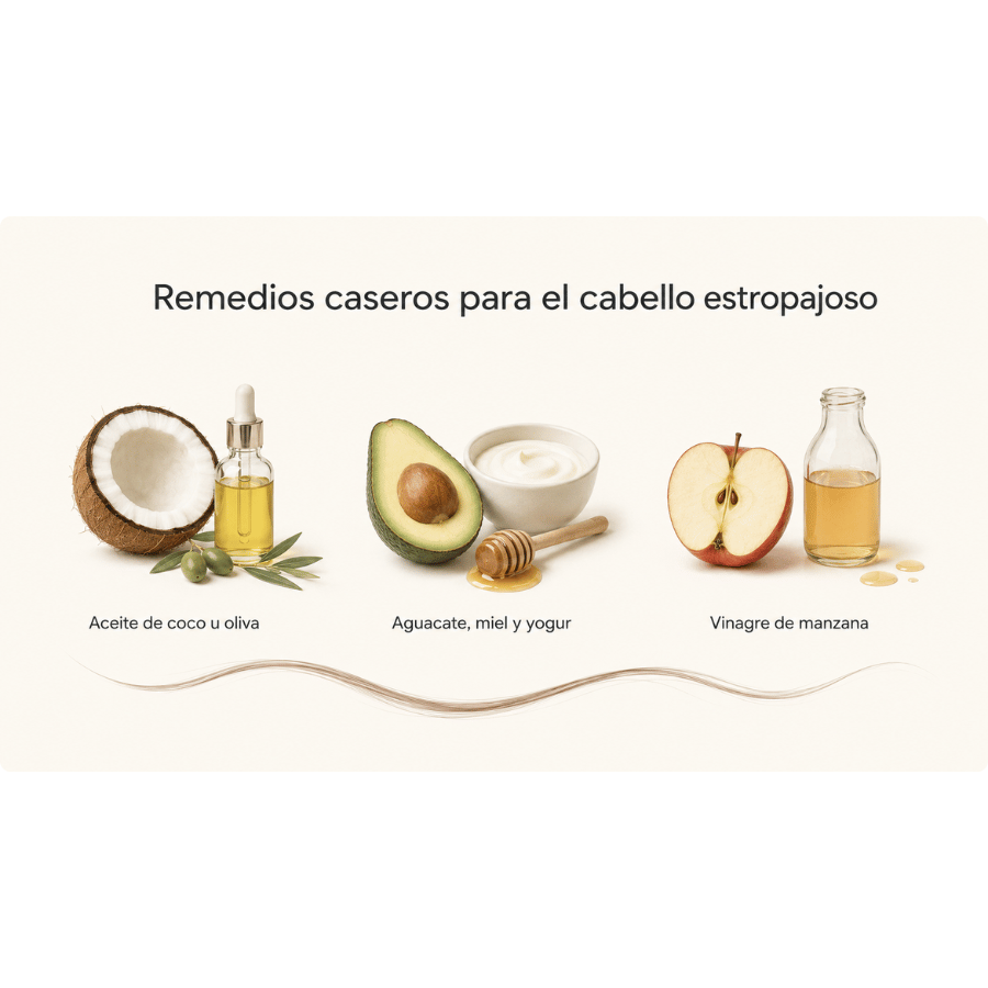 Ingredientes naturales para hidratar el cabello seco 